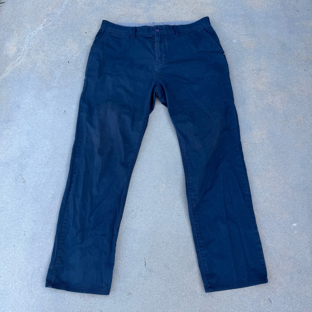 Quiksilver Men Straight Fit Chino Pants Navy Blue Size 36